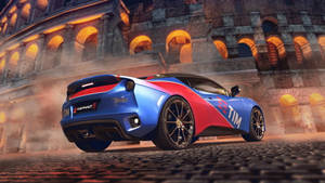 Blue Sports Car Asphalt 3 Colosseum Wallpaper