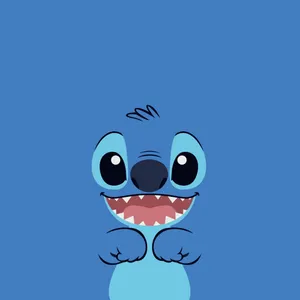 Blue Stitch Phone Wallpaper