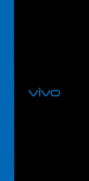 Blue Strip And Vivo Logo Wallpaper