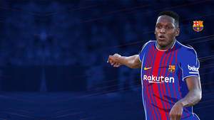 Blue-themed Yerry Mina Wallpaper