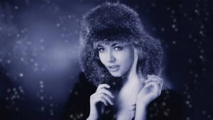 Blue-toned Photo Of Russian Girl Wallpaper