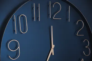 Blue Wall Clock Wallpaper