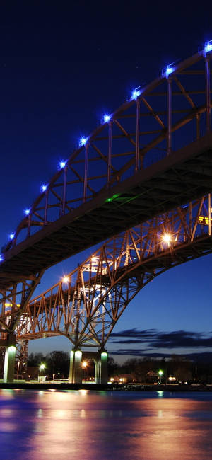 Blue Water Bridge In Americal Iphone Wallpaper