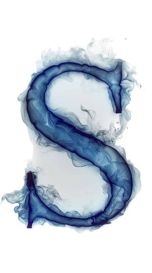 Blue Watercolor S Alphabet Wallpaper