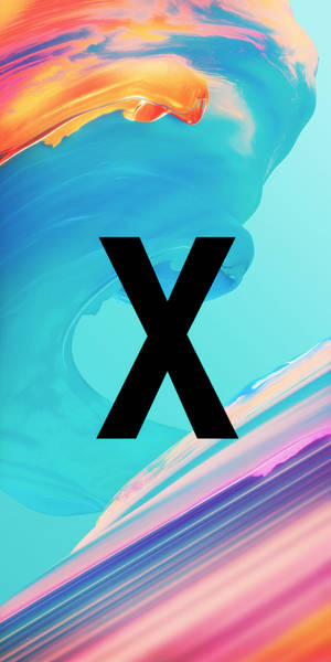 Blue Wave Letter X Wallpaper