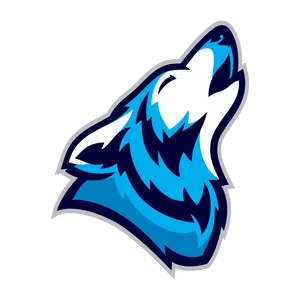 Blue Wolf Howling Vector Art Wallpaper