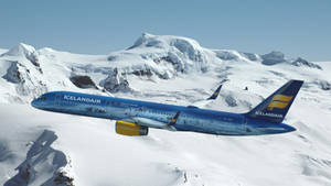 Blueish White Icelandair Airplane 4k Wallpaper