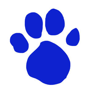 Blues Clues Blue's Pawprint In Paint Wallpaper