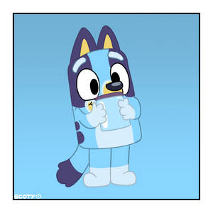 Bluey Holding A Jar Wallpaper