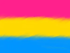 Blurred Horizontal Pride Pan Flag Wallpaper
