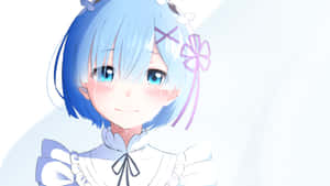 Blushing Anime Rem Wallpaper