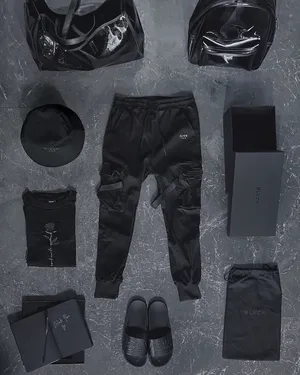 Blvck Paris Outfit Flatlay Wallpaper