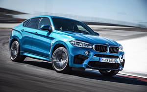 Bmw X6 M Snowy Road Wallpaper