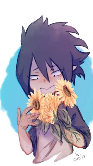 Bnha Amajiki Tamaki With Sunflowers Wallpaper