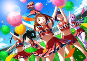 Bnha Girls Cheerleader Wallpaper