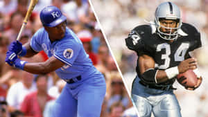 Bo Jackson Batting And Running Wallpaper