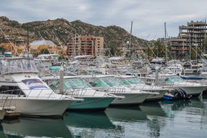 Boat And Yachts In The Harbor Wallpaper