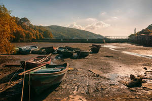 Boat In The Graveyard Wallpaper