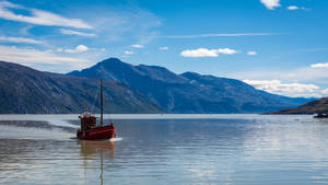 Boat On A Lake Wallpaper