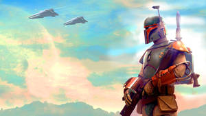 Boba Fett Taking Aim Wallpaper