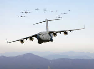 Boeing Globemaster 3 Military Plane Squad Wallpaper