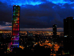 Bogota On A Cloudy Night Wallpaper