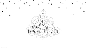 Boho Chic Christmas Decoration With Fairy Lights And Ornaments Wallpaper