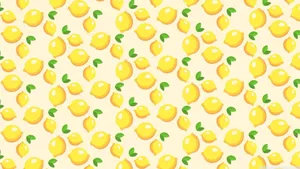 Boho Lemon Pattern Yellow Canvas Laptop Wallpaper