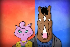 Bojack Horseman And Carolyn Taking A Stroll Wallpaper