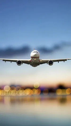 Bokeh Light Airplane Iphone Wallpaper