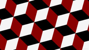 Bold And Contemporary Black, White And Red Abstract Art Wallpaper