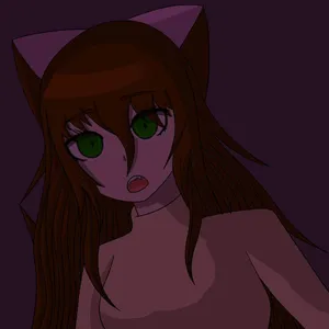 Bold And Edgy Red Girl With Mysterious Cat Pfp Wallpaper