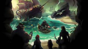 Boldly Explore The High-seas In Sea Of Thieves Wallpaper