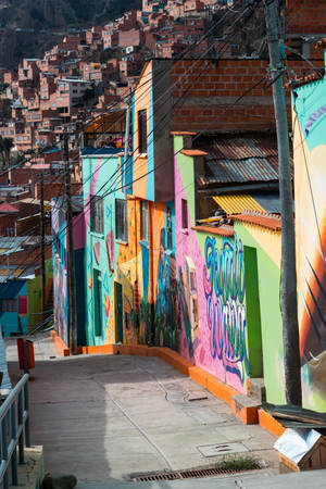 Bolivia La Paz City Street Wallpaper