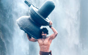 Bollywood Prabhas With Shiva Lingam Wallpaper