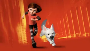 Bolt And Penny In Orange Wallpaper