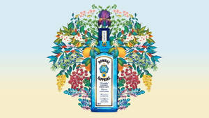 Bombay Sapphire Fruity Illustration Wallpaper