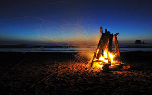 Bonfire Camping Wallpaper