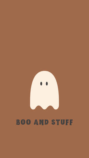 Boo And Stuff On Brown Background Wallpaper