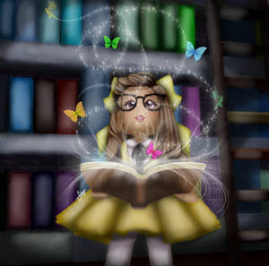 Bookish Girl Roblox Character Wallpaper