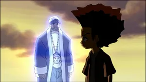 Boondocks Huey With Ghostface Killah Wallpaper