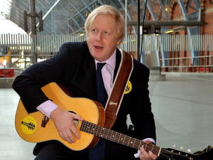 Boris Johnson Playing A Guitar Wallpaper