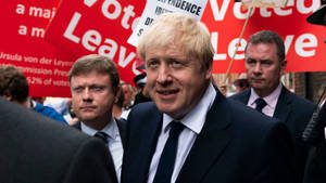 Boris Johnson Red Rally Wallpaper