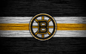 Boston Bruins Wood Grain Wallpaper