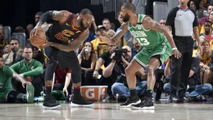 Boston Celtics Marcus Morris Versus Cleveland Cavaliers Lebron James Wallpaper