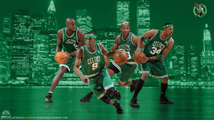Boston Celtics Popular Team Players Wallpaper