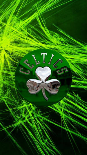 Boston Celtics Silver Shamrock Wallpaper