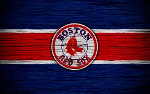 Boston Red Sox Painted Wood Wallpaper