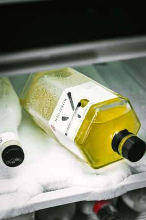 Bottleof Oilin Freezer Wallpaper