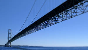 Bottom Angle Mackinac Bridge Wallpaper